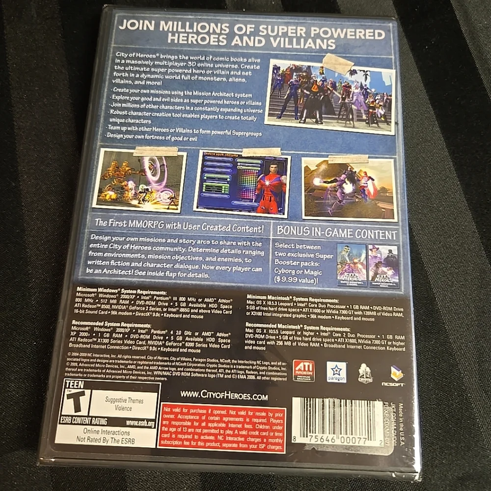 City Of Heroes Architect Edition For WIN MAC Rated Teen